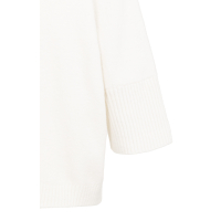 YAYA Sweater with rib sleeves snowfall white melange