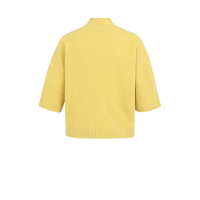 YAYA Sweater with rib sleeves dried moss green melange