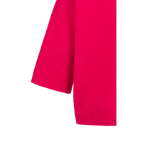 YAYA Sweater with rib sleeves rose red melange
