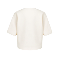 YAYA Gebreide top met bomberkraag offwhite