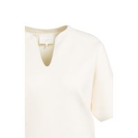 YAYA Gebreide top met bomberkraag offwhite
