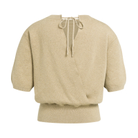 YAYA Trui met korte mouwen en open rug green