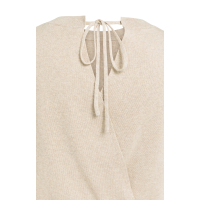 YAYA Trui met korte mouwen en open rug beige