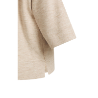 YAYA Oversized gebreid t-shirt beige melange