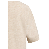 YAYA Oversized gebreid t-shirt beige melange