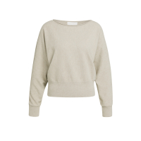 YAYA Trui met boothals en lange mouwen cashmere grey