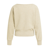 YAYA Trui met boothals en lange mouwen gray green
