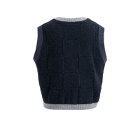 YAYA Spencer met geruite textuur cat black