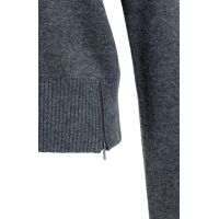 YAYA Gebreide trui met details op de schouders anthracite