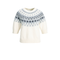 YAYA Trui met Scandinavische jacquardprint gray