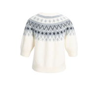 YAYA Trui met Scandinavische jacquardprint gray