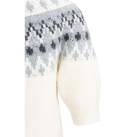 YAYA Trui met Scandinavische jacquardprint gray