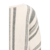 YAYA Trui met boothals en strepen off white