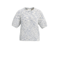 YAYA Multicolor trui met korte mouwen gray melange