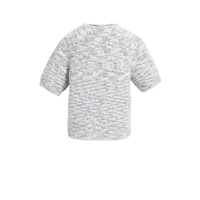 YAYA Multicolor trui met korte mouwen gray melange
