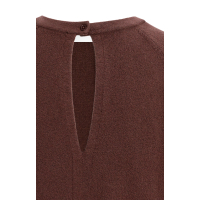 YAYA Trui met lange mouwen en open rug chocolate red