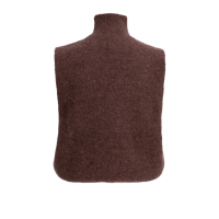 YAYA Mouwloze trui met hoge hals choco/red