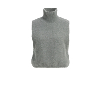 YAYA Mouwloze trui met hoge hals grey
