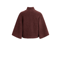 YAYA Trui met hoge hals en wijde mouwen choco red