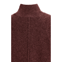 YAYA Trui met hoge hals en wijde mouwen choco red