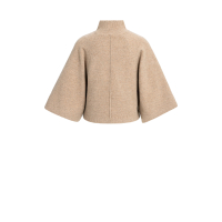 YAYA Trui met hoge hals en wijde mouwen dark beige