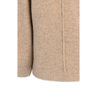 YAYA Trui met hoge hals en wijde mouwen dark beige