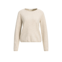YAYA Trui met sjaal met knoopjes light beige