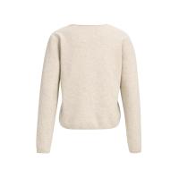 YAYA Trui met sjaal met knoopjes light beige