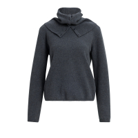 YAYA Trui met sjaal met knoopjes anthracite