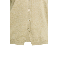 YAYA Gebreide spencer met knopen gray green