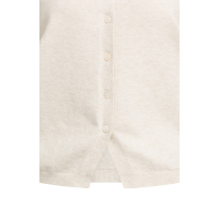 YAYA Gebreide spencer met knopen off white melange