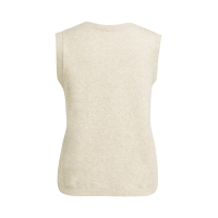 YAYA Gebreide spencer met knopen light beige