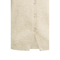 YAYA Gebreide spencer met knopen light beige