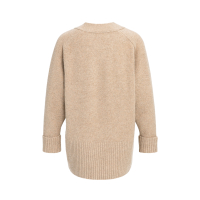 YAYA Cardigan in ribsteek dark beige