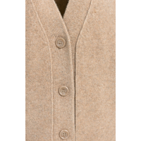 YAYA Cardigan in ribsteek dark beige