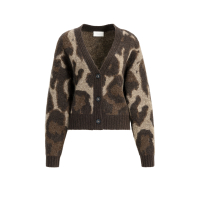 YAYA Gebreide vestmouwen met vleermuismouwen cocoa brown