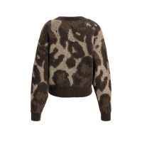 YAYA Gebreide vestmouwen met vleermuismouwen cocoa brown