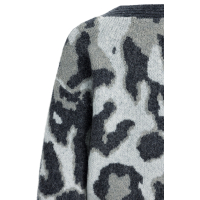 YAYA Gebreide vestmouwen met vleermuismouwen grey