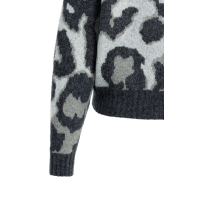 YAYA Gebreide vestmouwen met vleermuismouwen grey