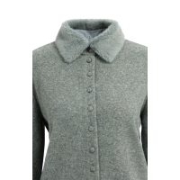 YAYA Vest met afneembare kraag grey