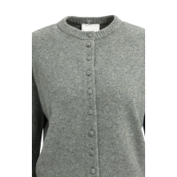 YAYA Vest met afneembare kraag grey