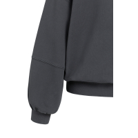 YAYA Gewassen sweatshirt met ballonmouwen slate black brown