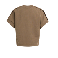 YAYA Mouwloos sweatshirt met plooien op de schouder brown