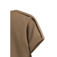 YAYA Mouwloos sweatshirt met plooien op de schouder brown
