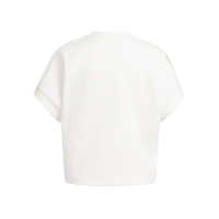 YAYA Mouwloos sweatshirt met plooien op de schouder off white
