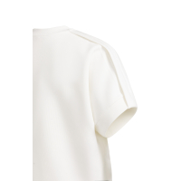 YAYA Mouwloos sweatshirt met plooien op de schouder off white
