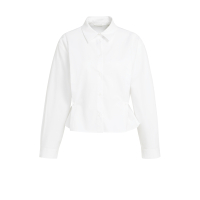 YAYA Poplin blouse met knoopdetails pure white