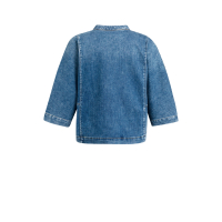 YAYA Denim blouse met korte mouwen
