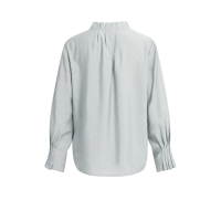 YAYA Blouse met geplooide kraag en manchetten gray