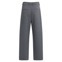 YAYA Geweven broek met rechte pijpen en plooien grey